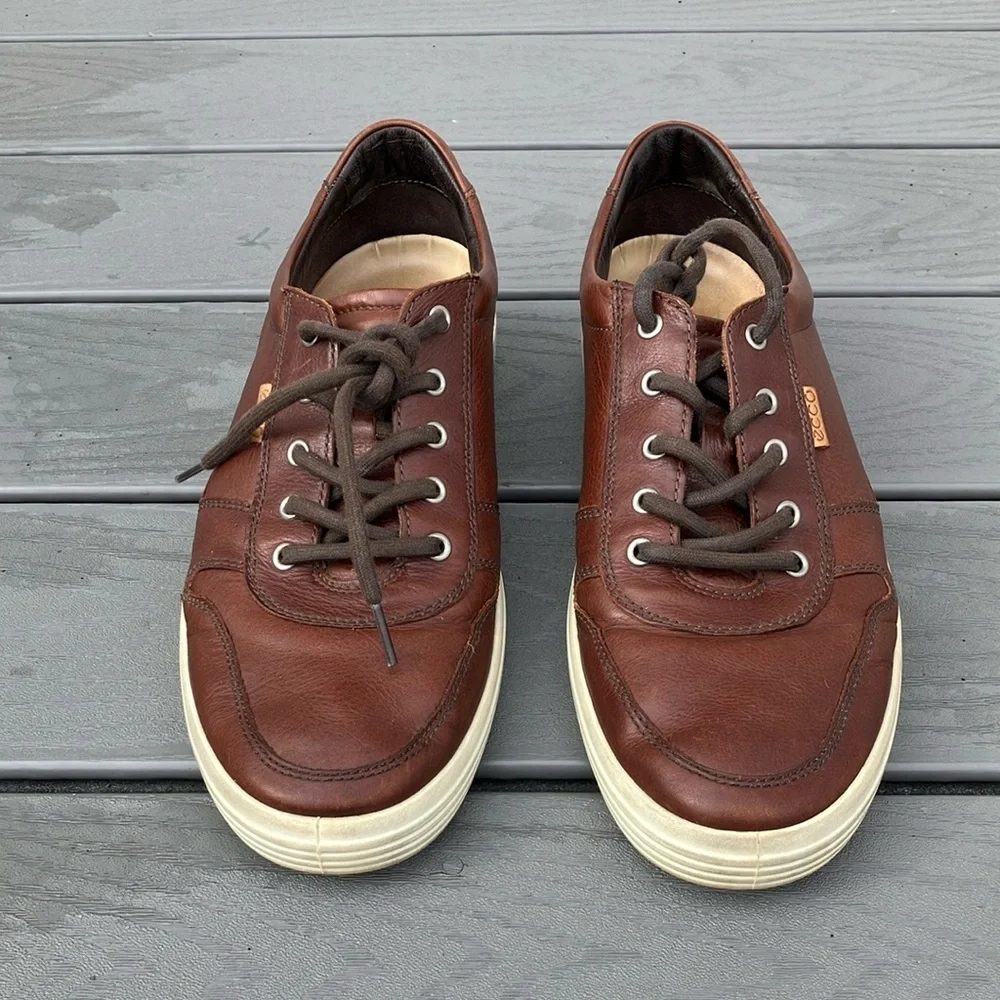 Econ Men's Soft 7 Danish Design Leather Sneakers Brown Size EU 47/US 13/13.5
